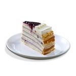 Blueberry Cheesecake Mille Crepe - Slice