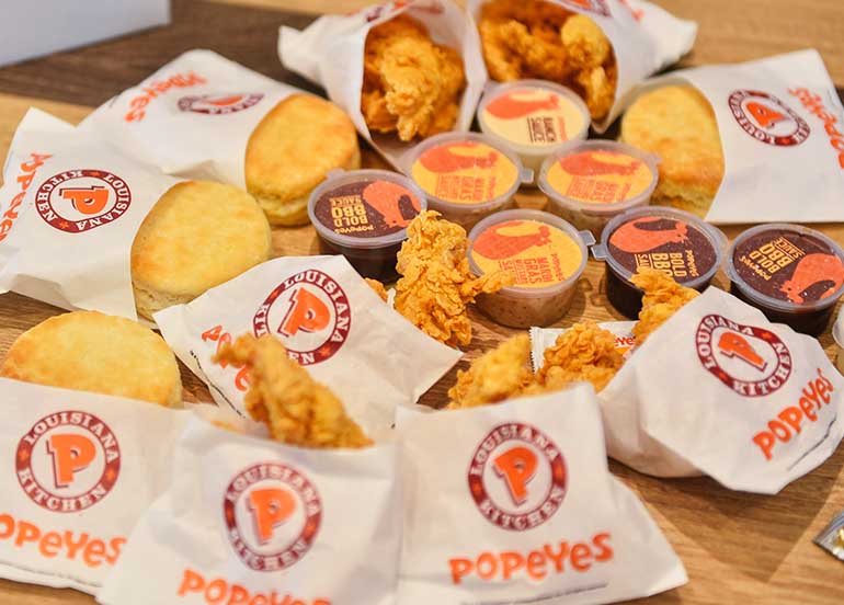 Chicken Tenders and Biscuits from Popeyes