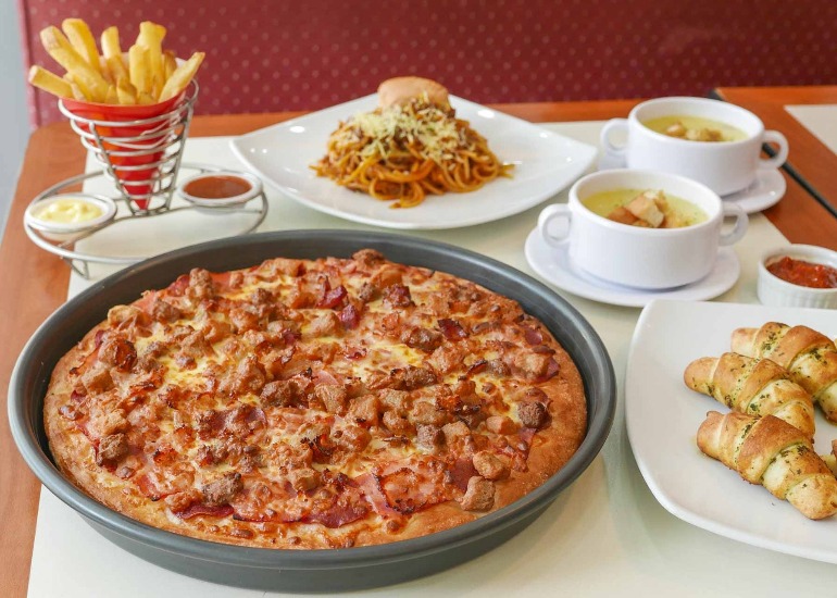 Pizza, Fries, and Pasta from Pizza Hut