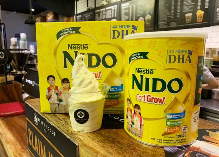 nido soft serve ice cream black scoop cafe