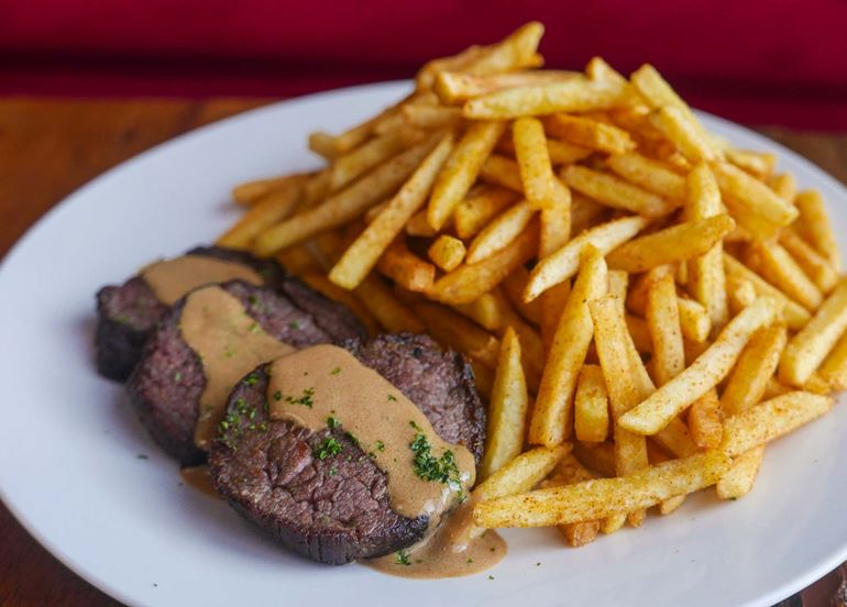 steak-and-fries from JAEU Bistro and Ramen Bar