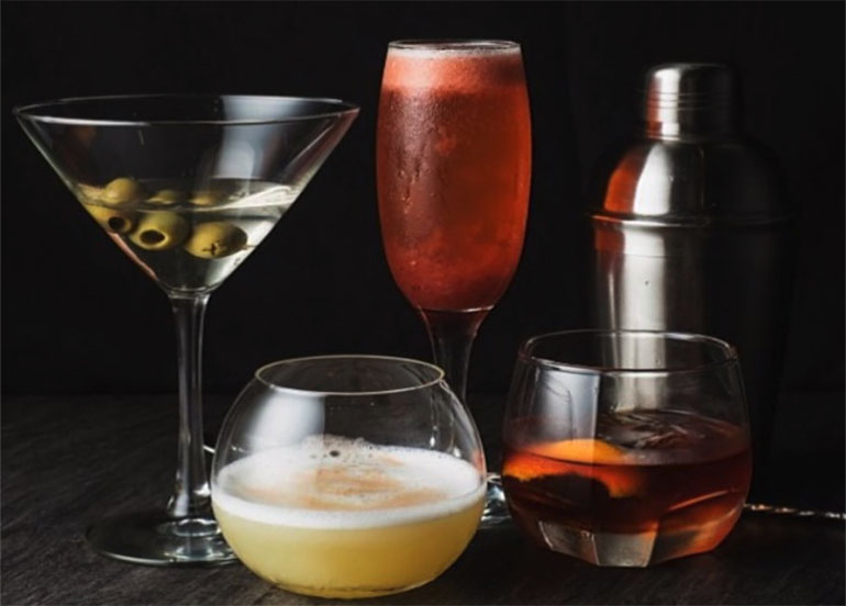 Assortment of alcoholic drinks from Refinery PH