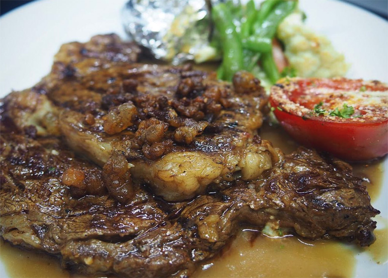Steak from Marios Restaurant