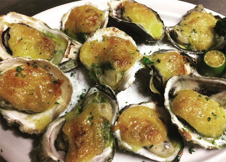 Baked Oysters from Marios Restaurant