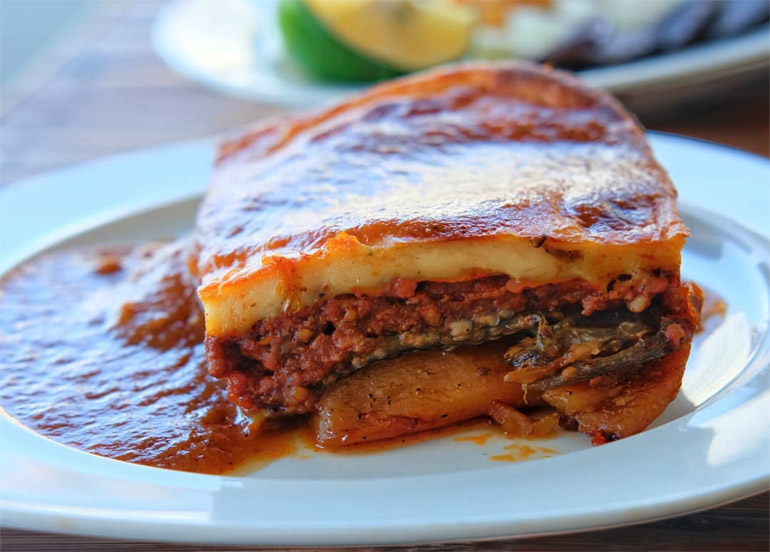 Moussaka from Gefseis Greek Grill
