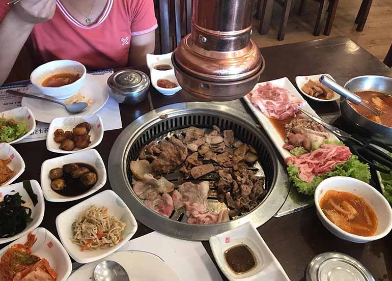 Korean BBQ and Banchan from Dongwon Korean BBQ