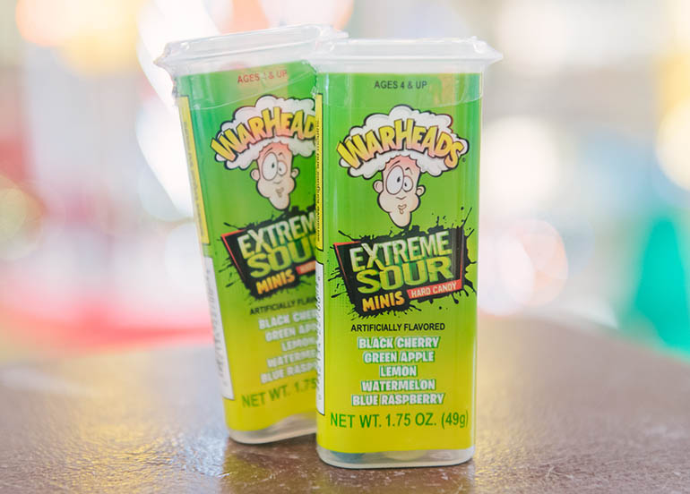 Warheads Extreme Sour Candies from Candy Corner and Nuts About Candy