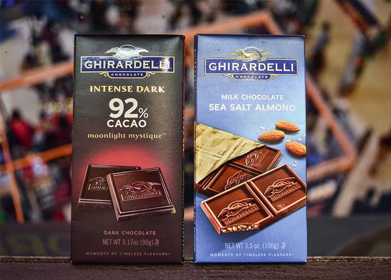 Ghirardelli Chocolate Bars from Candy Corner and Nuts About Candy