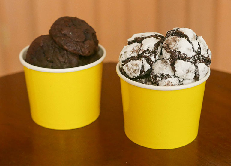 Double Chocolate Cookies and Crinkles from Cookies by the Bucket