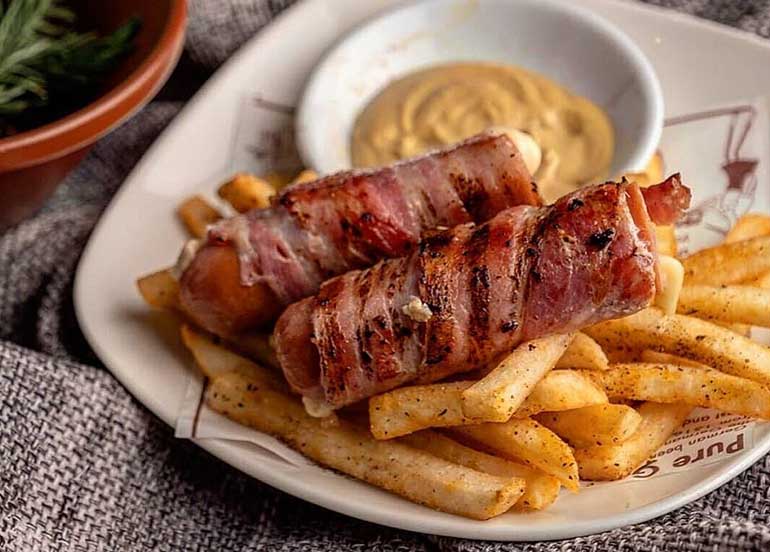 Bacon, Sausages, and Fries from Brotzeit