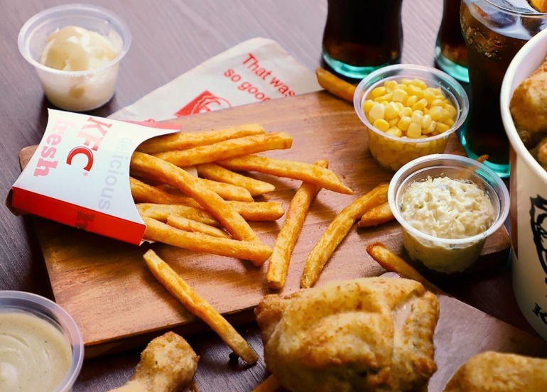 Fries and Chicken from KFC