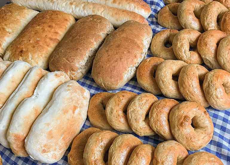 Baguel's and Ciabatta, Loaves from Bianca's Breads
