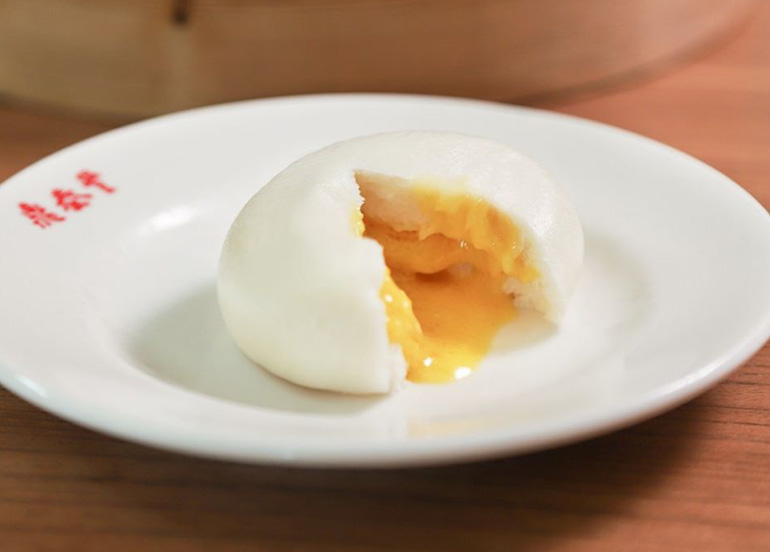 Golden Lava Salted Egg Yolk Bun from Din Tai Fung