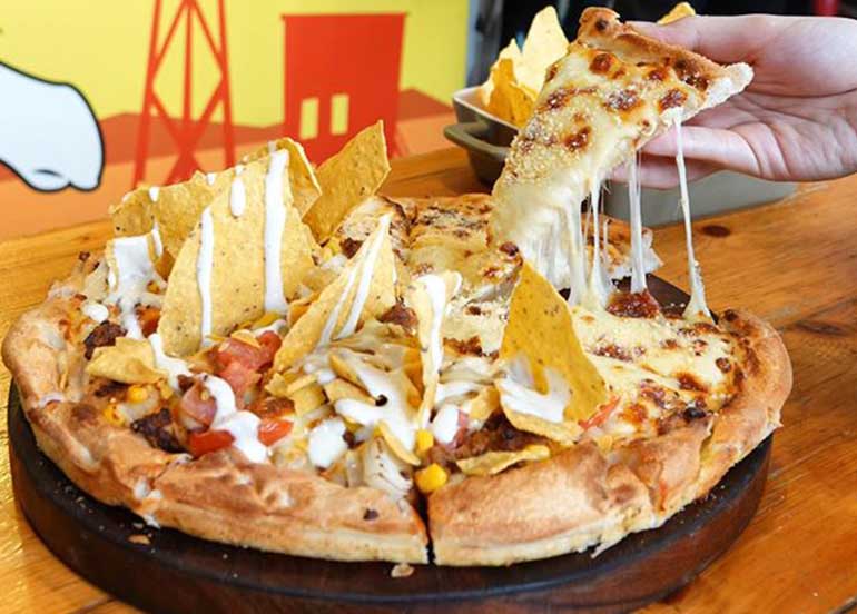 Spicy Mexican Pizza or 5 Cheese Pizza from Grumpy Joe