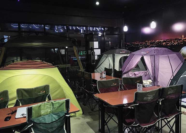 Dining Area of Camping Date Restaurant