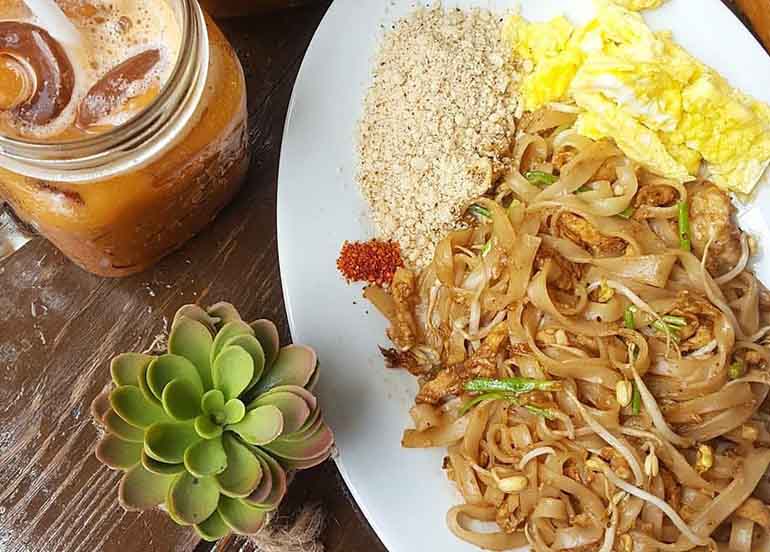 Pad Thai and Thai Milk tea from Doon Thai and Asian Fusion Cuisine