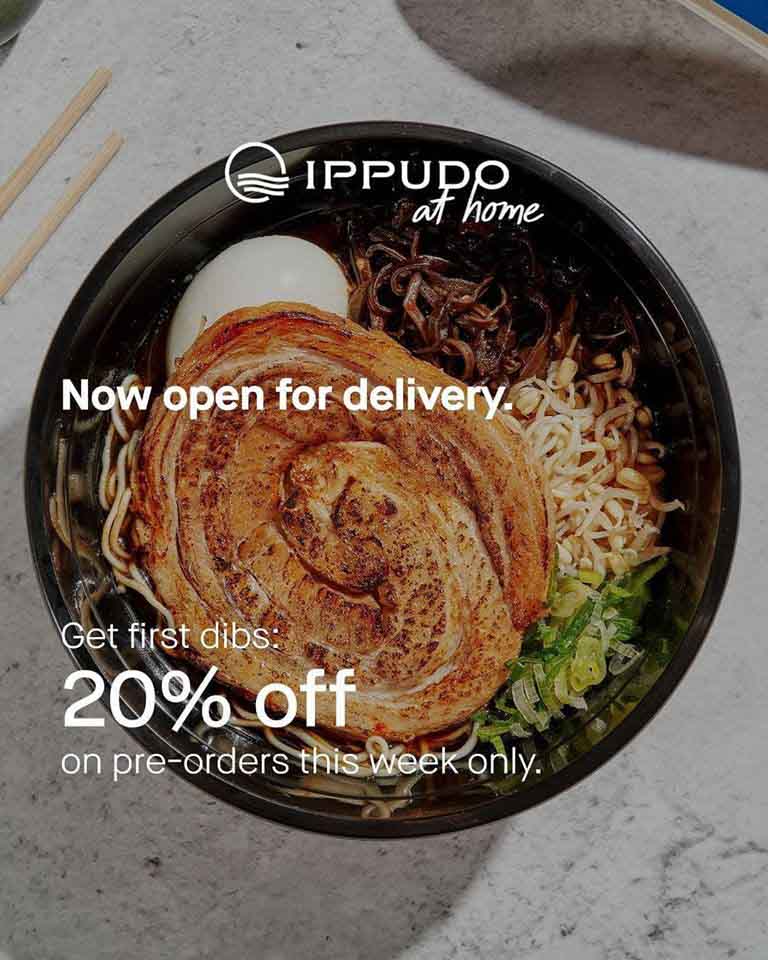 Ippudo Announcement Open for Delivery