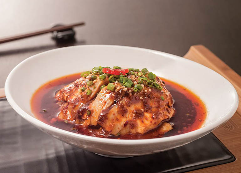 Poached Szechuan Chicien from Paradise Dynasty