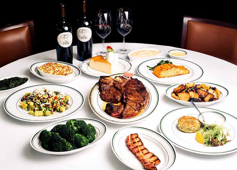 Dishes from Wolfgang's Steakhouse
