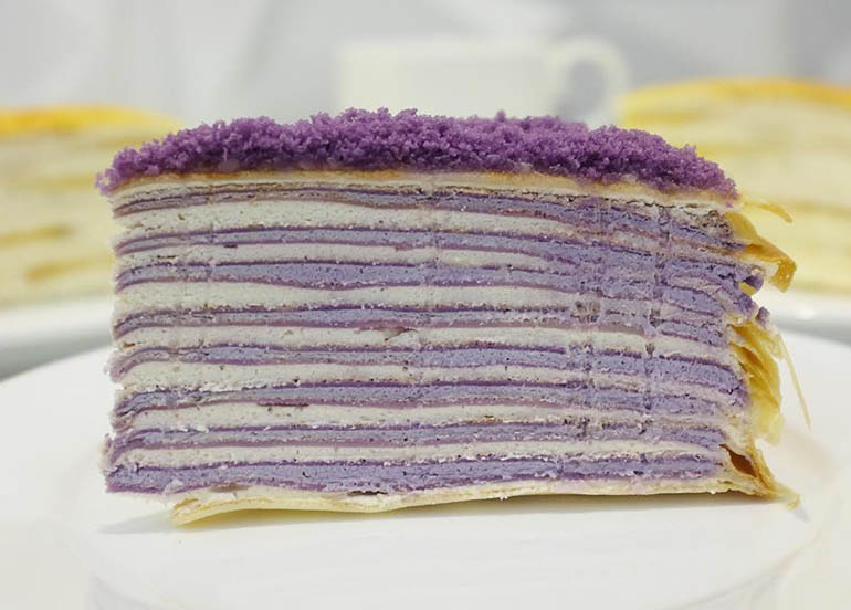 Ube Mille Crepe from Paper Moon Cafe
