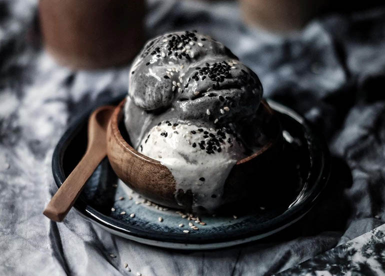 Black Sesame Ice Cream from Indigo Rain by Mobu