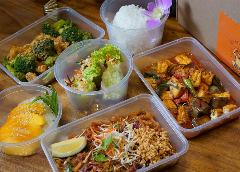 Easy, Tiger Mango Sticky Rice, Pad Thai, Spring Rolls, and Curry
