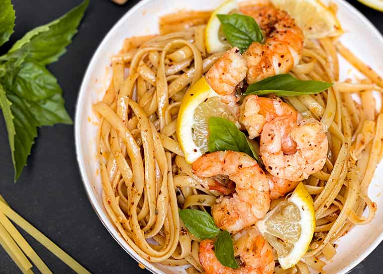 Lemon Shrimp Linguine from Dishes by Boo