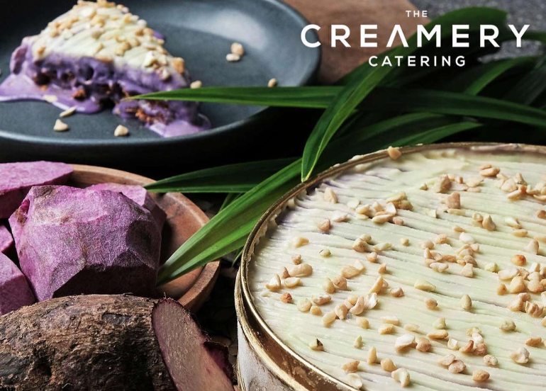 the creamery catering ube pandan sans rival ice cream cake