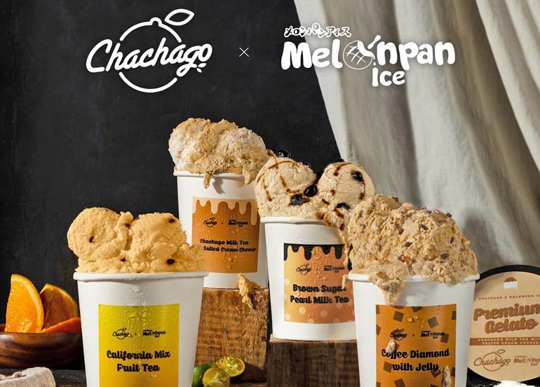 chachago, melon pan ice, ice cream