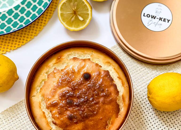 The Low-Key Baker Lemon Cake in a Tin Can