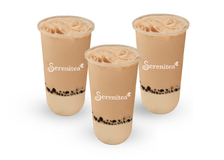 Traditional Milk Tea with Almond Pudding from Serenitea
