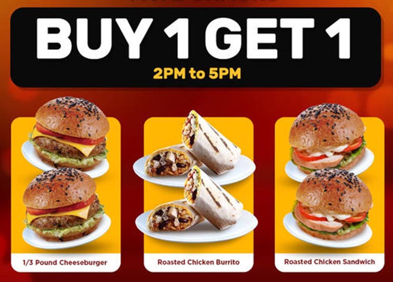 Buy 1 Get 1 Cheeseburger, Burrito, and Roasted Chicken Sandwich from Kenny Rogers Roaster Philippines