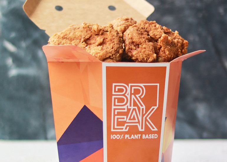 break fast food plant-based fried chicken