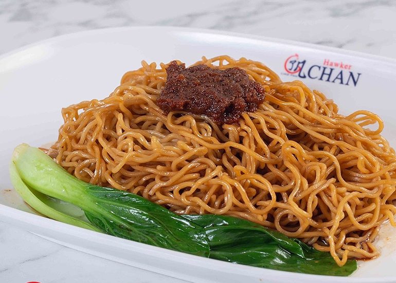 hawker chan plain noodles with sambal sauce