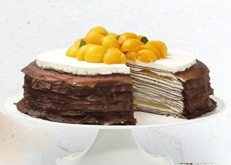 Paper Moon Cafe Mango Chocolate Mille Crepe