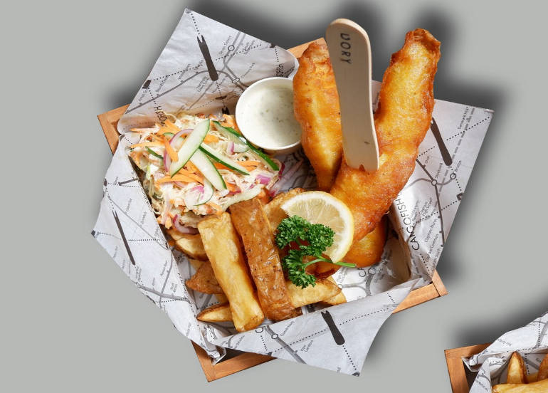 lent season fish and chips  cargo fish